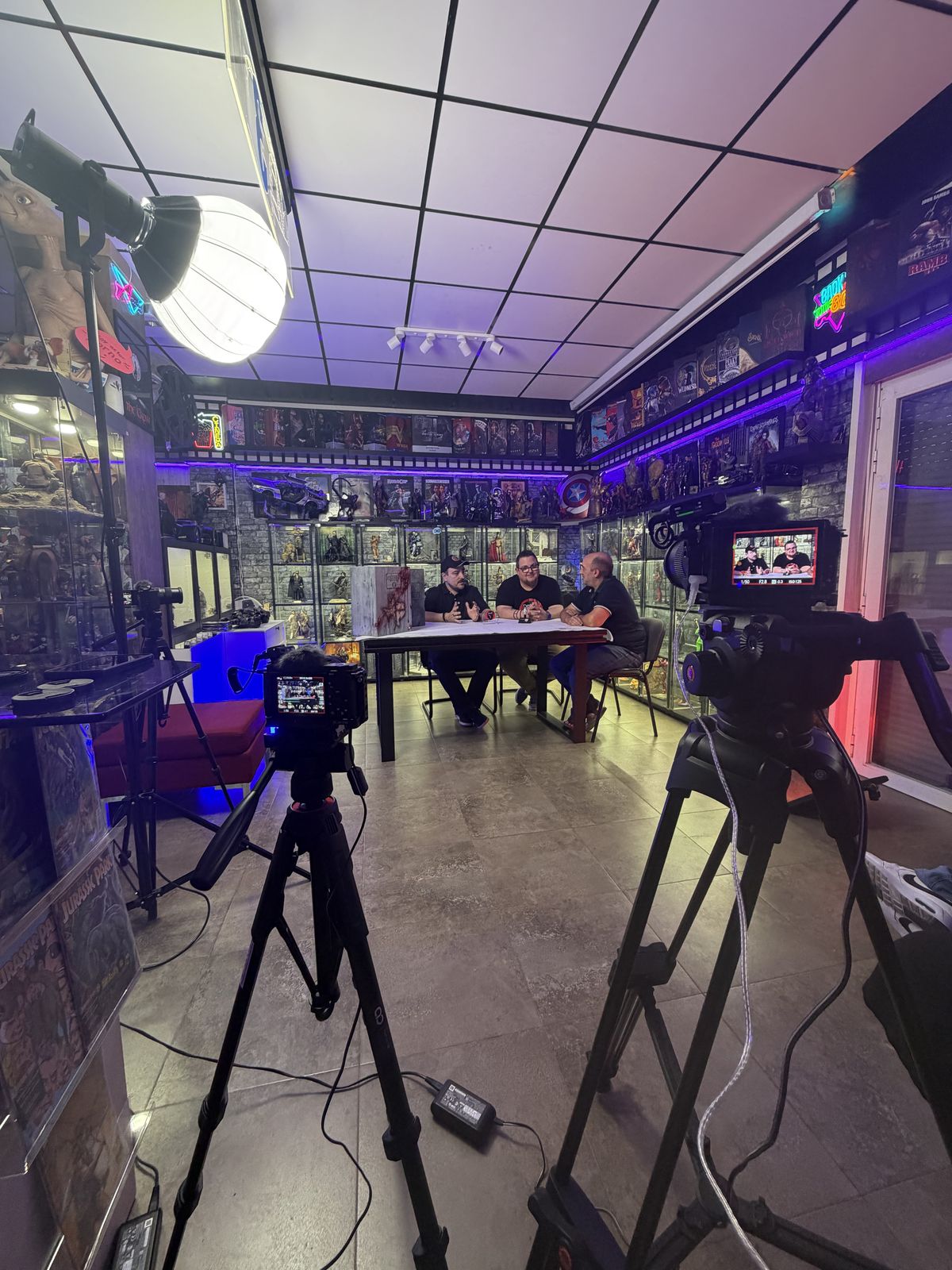 Set con cámaras e iluminación